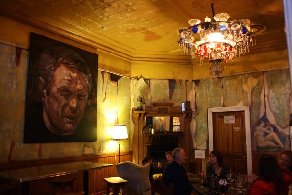 The Steve McQueen portrait hanging in the saloon bar of The Colonist Tavern on The Parade in Norwood.